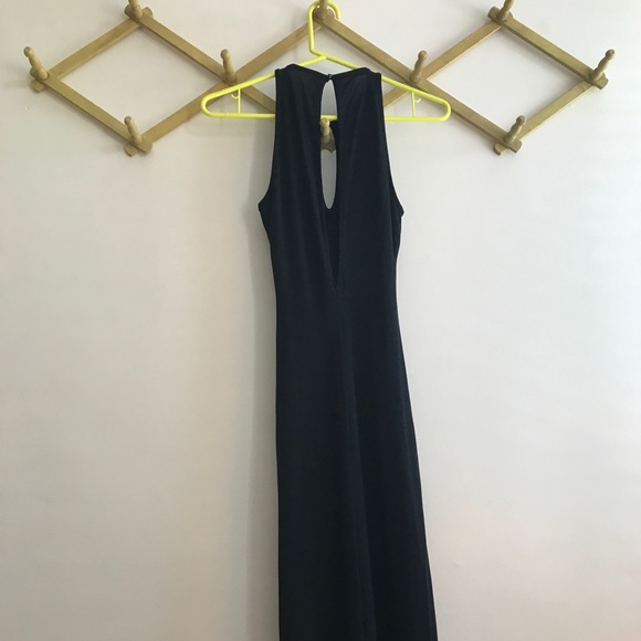 Vintage Keyhole Open Back Black Dress - Picture 5 of 8